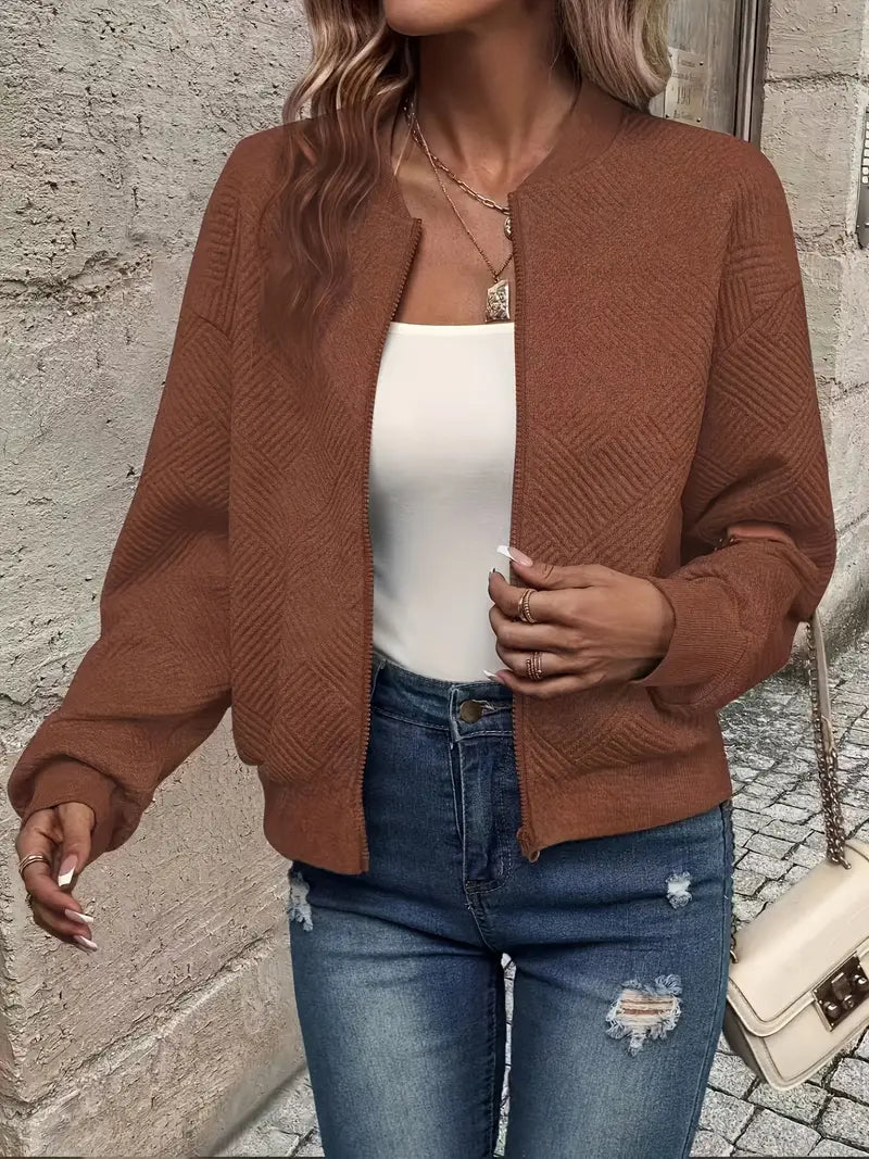 Dame Cardigan med Lynlås