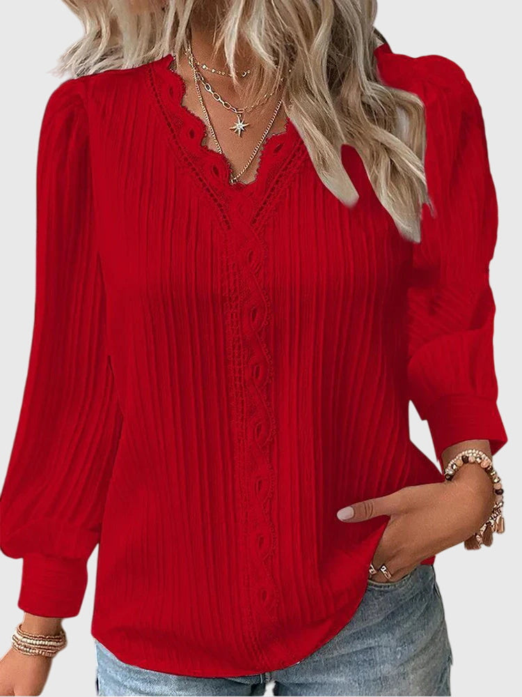 Dame Enkel Bluse uden Lukning