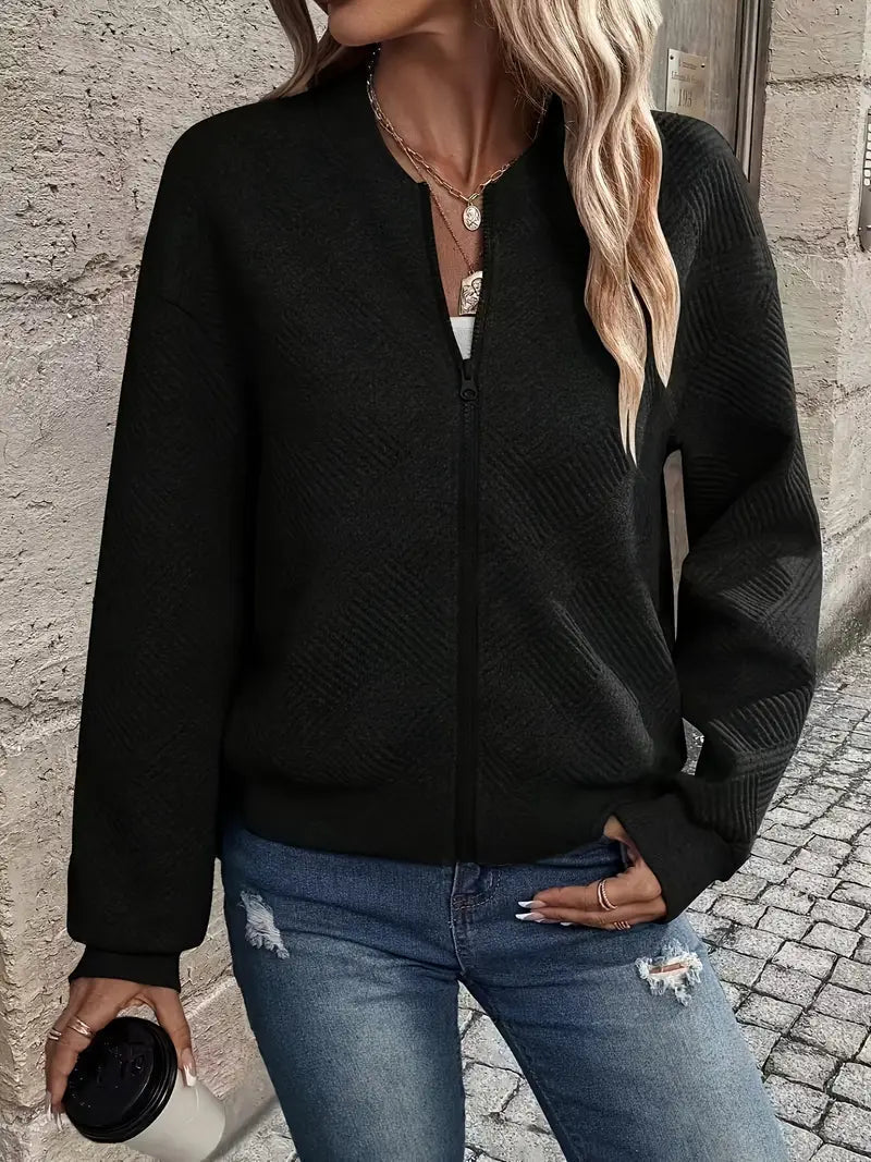 Dame Cardigan med Lynlås