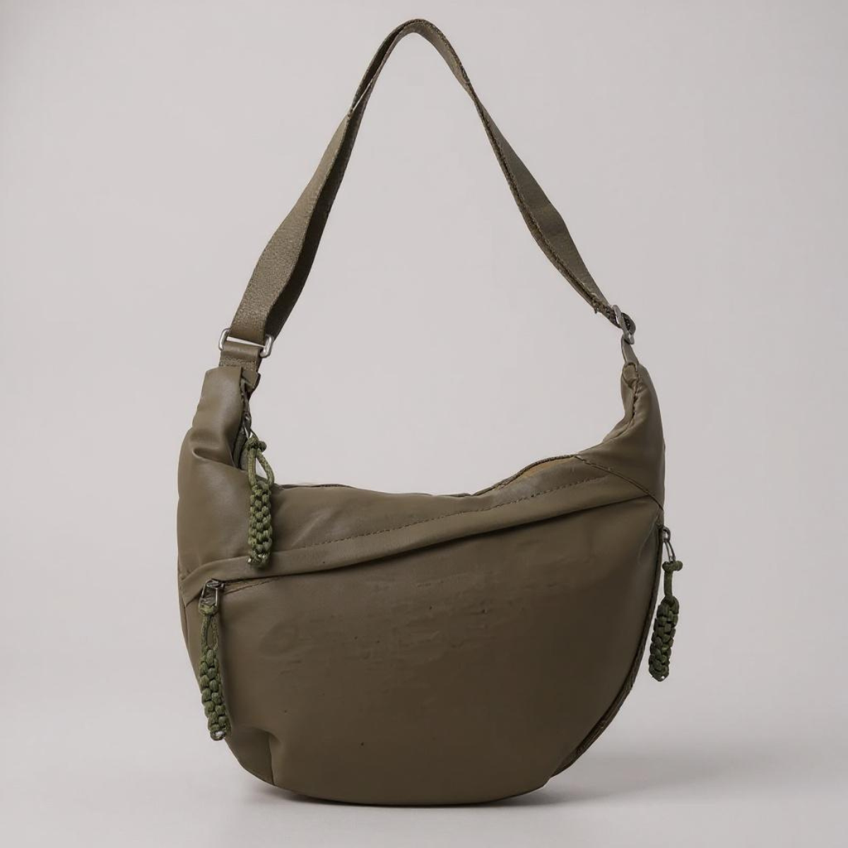 Skuldertaske i Nylon med Tre Rum