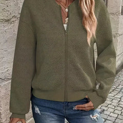 Dame Cardigan med Lynlås