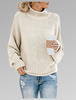 Dame Oversized Striktrøje til Vinteren