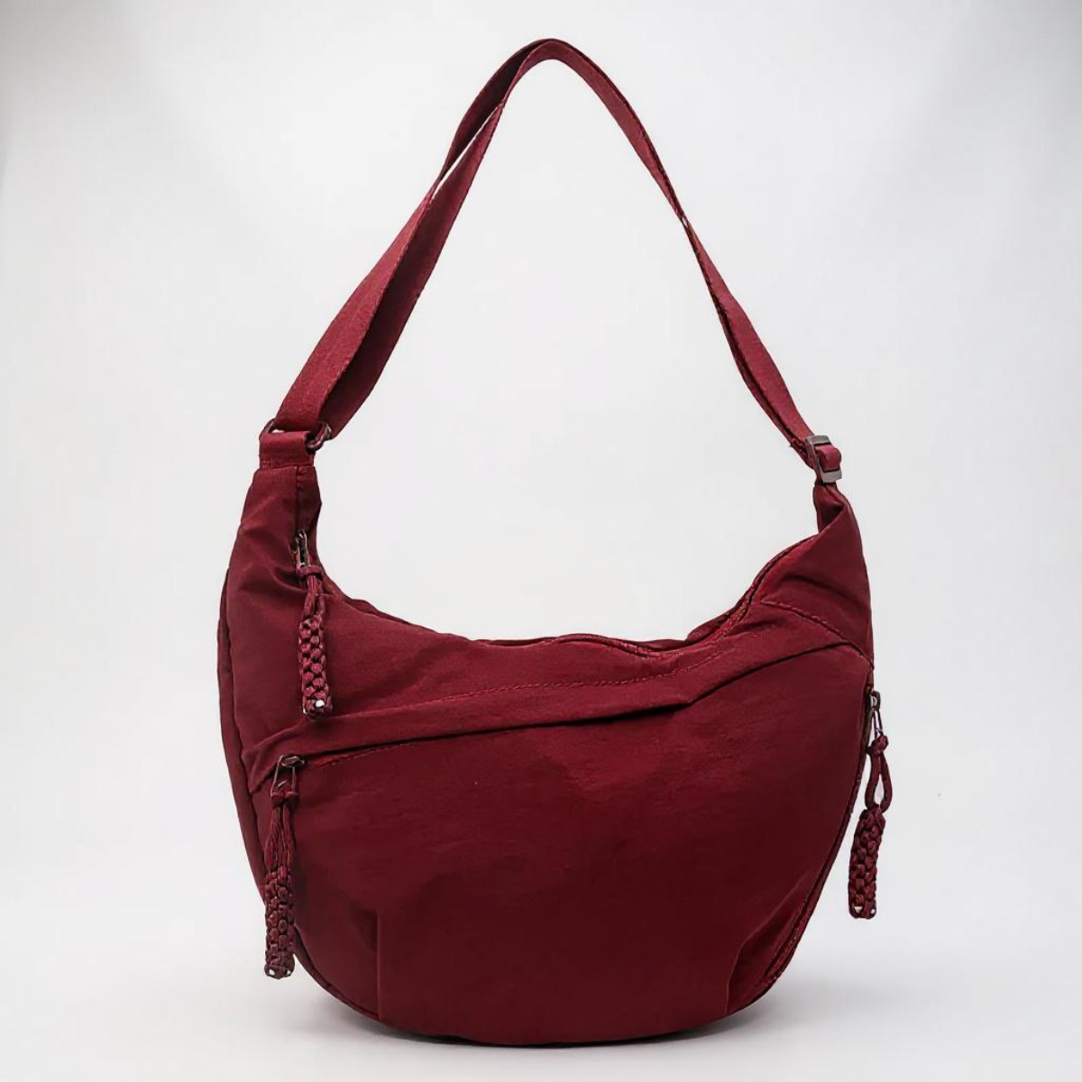 Skuldertaske i Nylon med Tre Rum