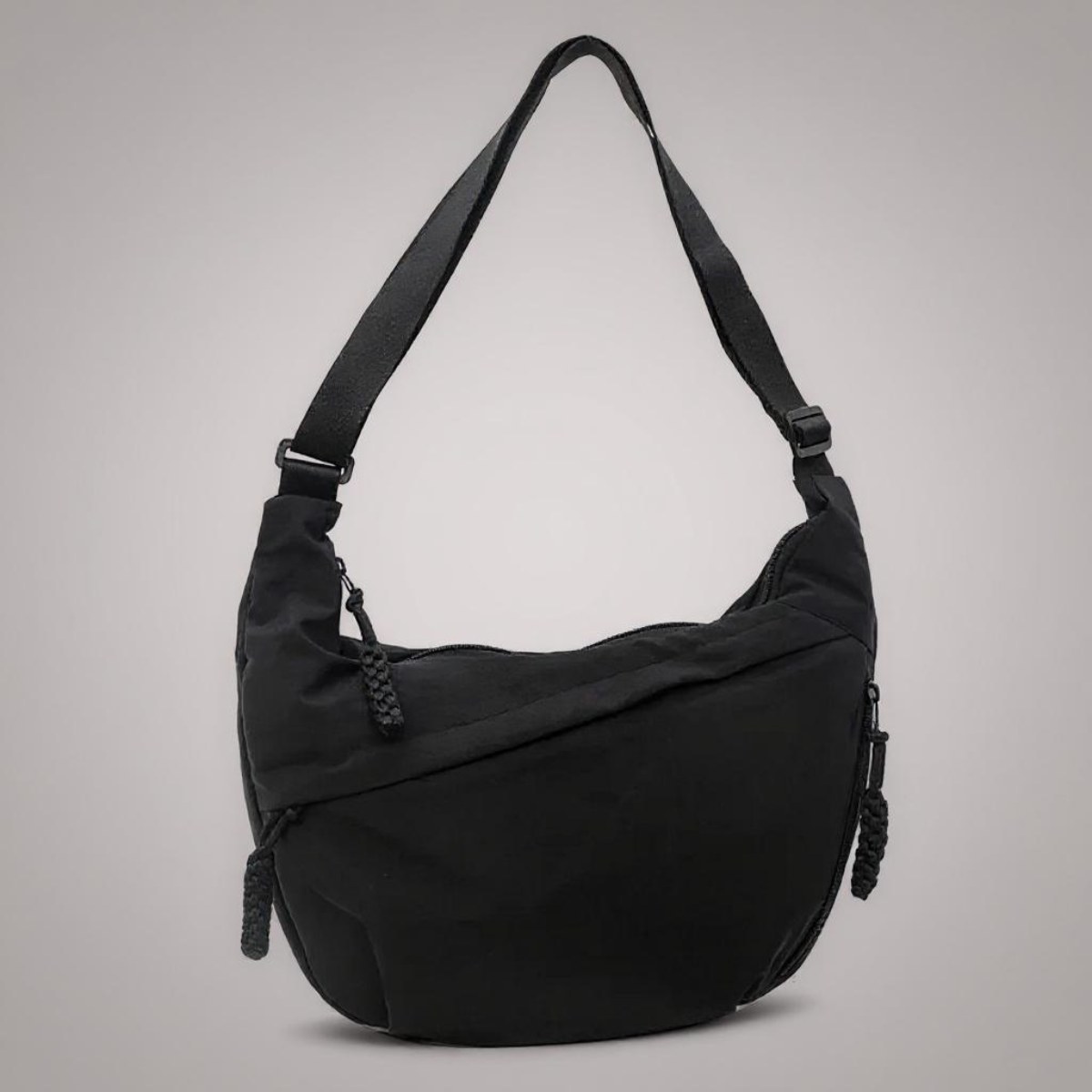 Skuldertaske i Nylon med Tre Rum