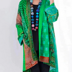 Dame Lang Cardigan med Åben Front