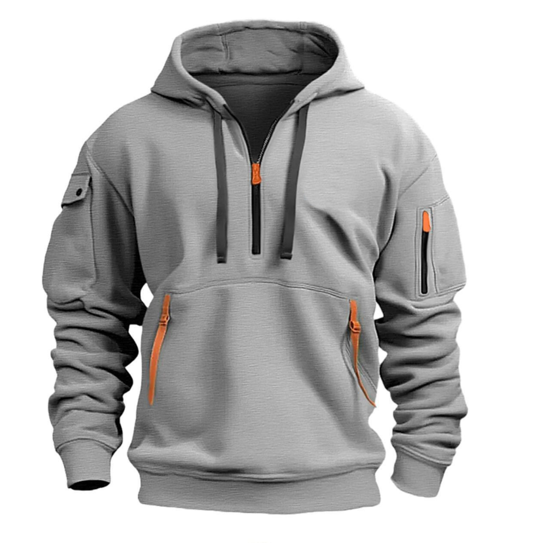 Hættetrøje til Herre med Lynlåslommer