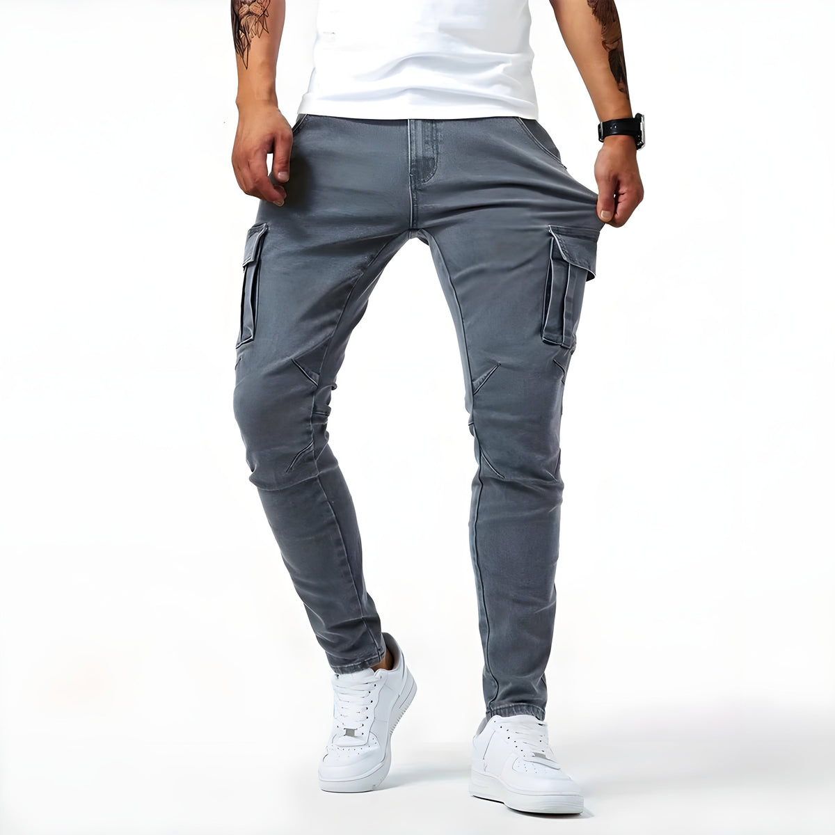Slim Fit Cargobukser til Herre