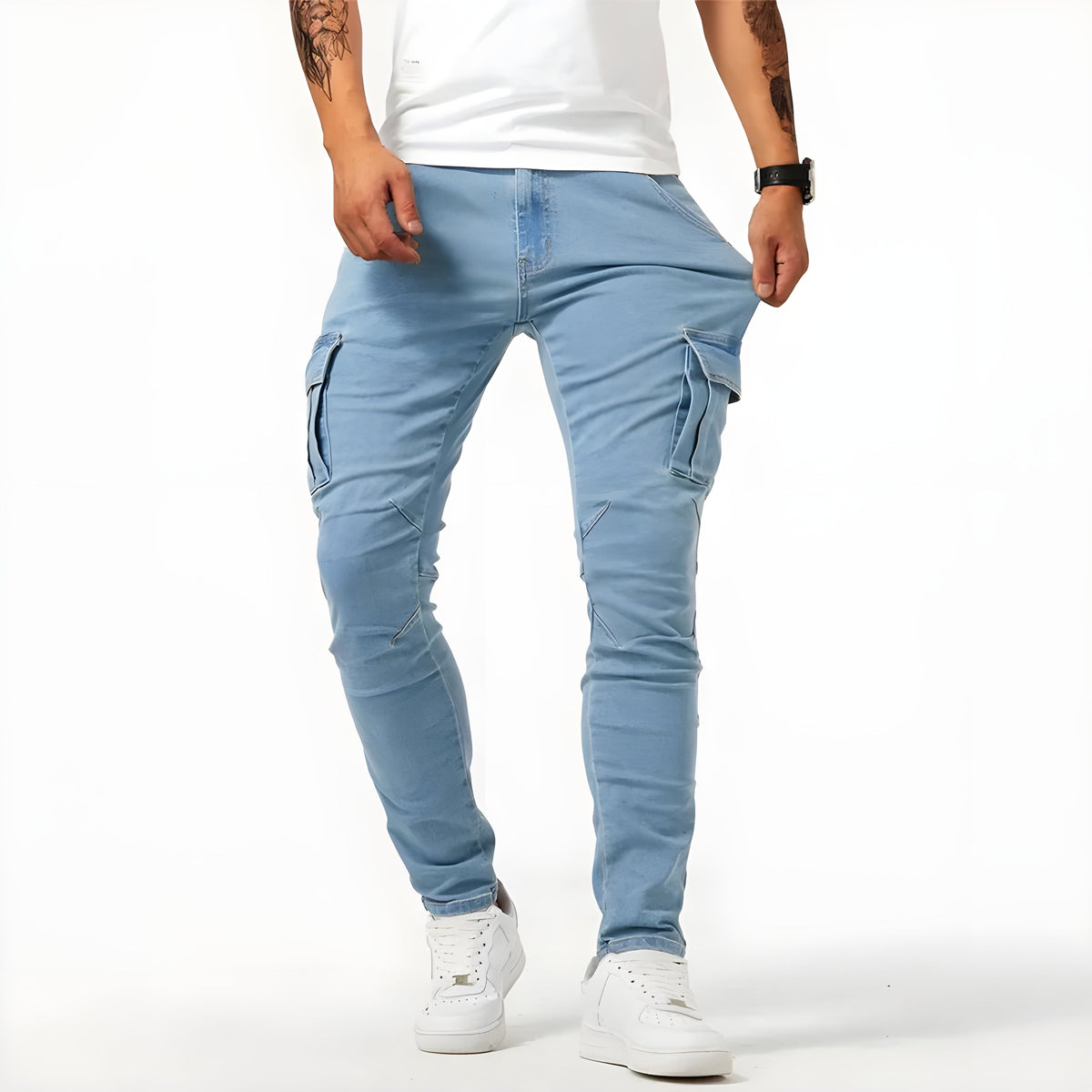 Slim Fit Cargobukser til Herre