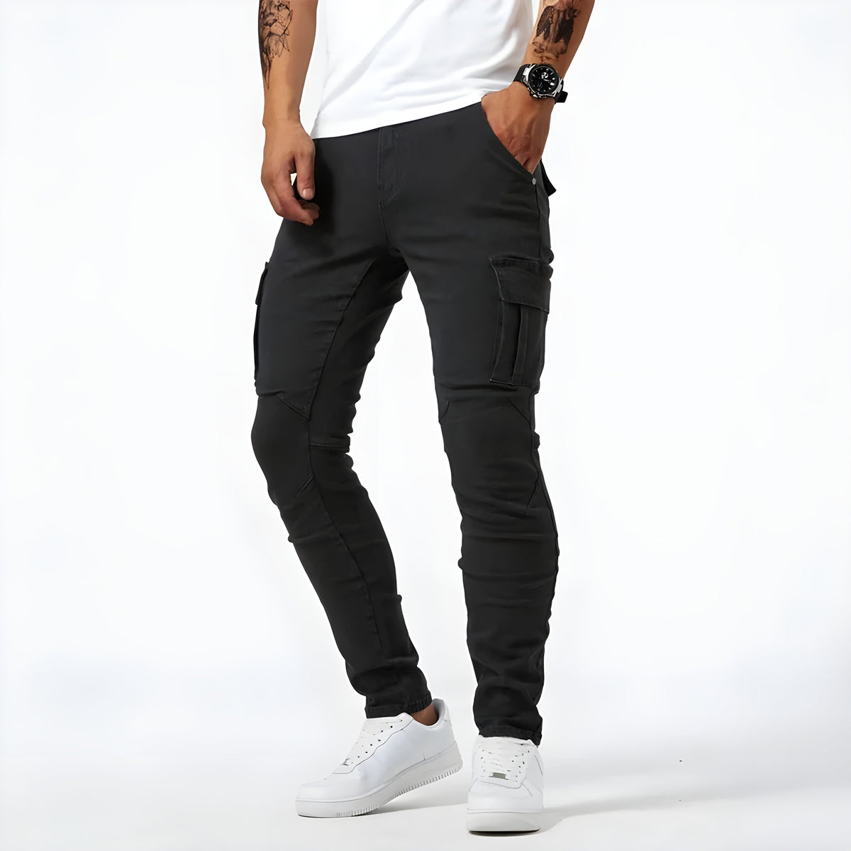 Slim Fit Cargobukser til Herre