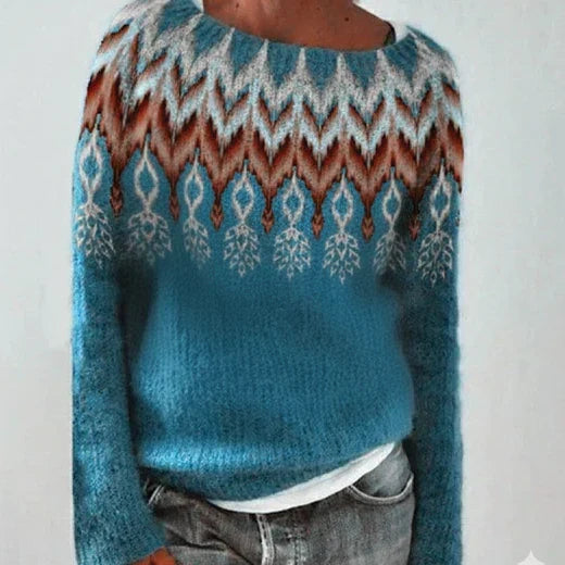 Dame Julesweater med Mønster