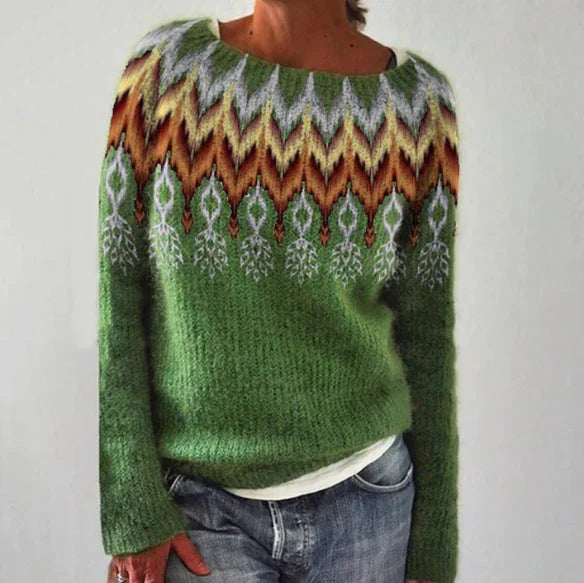 Dame Julesweater med Mønster