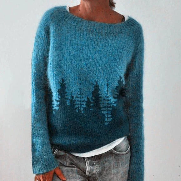 Dame Julesweater med Mønster