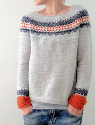 Dame Julesweater med Mønster