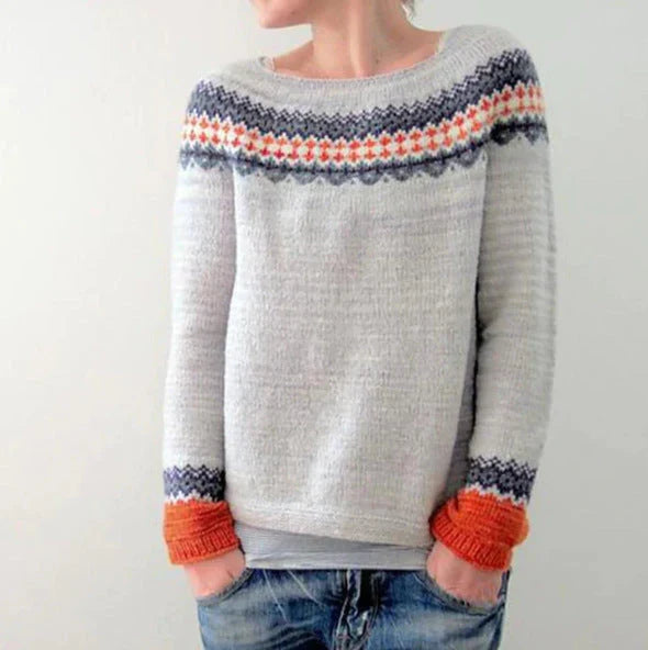 Dame Julesweater med Mønster