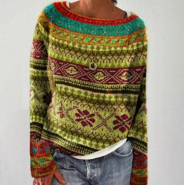 Dame Julesweater med Mønster