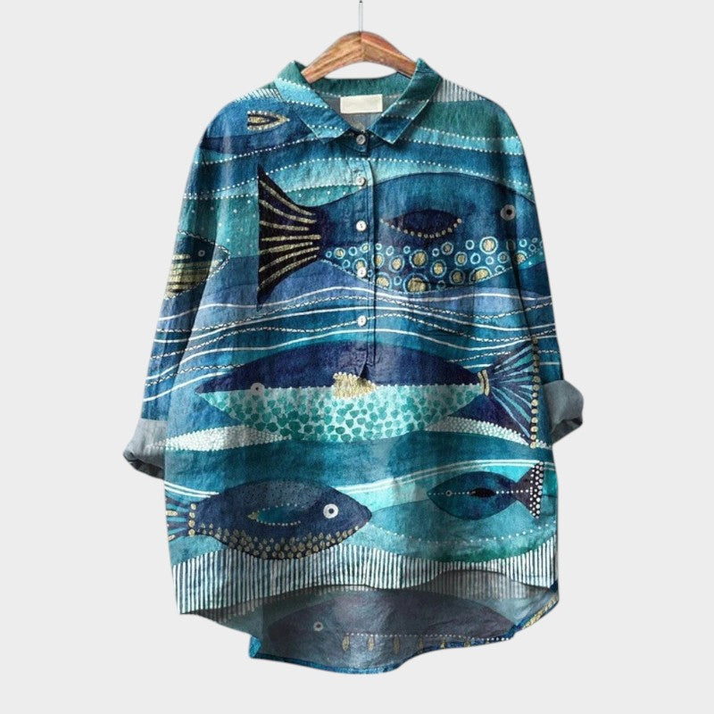 Dame Bluse med Dyremotiv og Grafiske Tryk