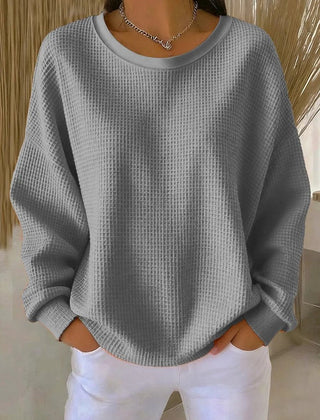 Dame Oversized Striktrøje med Rundhals