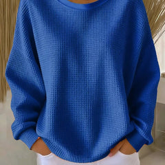 Dame Oversized Striktrøje med Rundhals