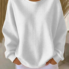 Dame Oversized Striktrøje med Rundhals