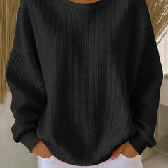Dame Oversized Striktrøje med Rundhals