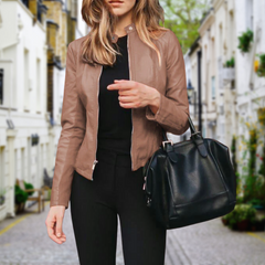 Dame Stylish Overgangsjakke med Lynlås