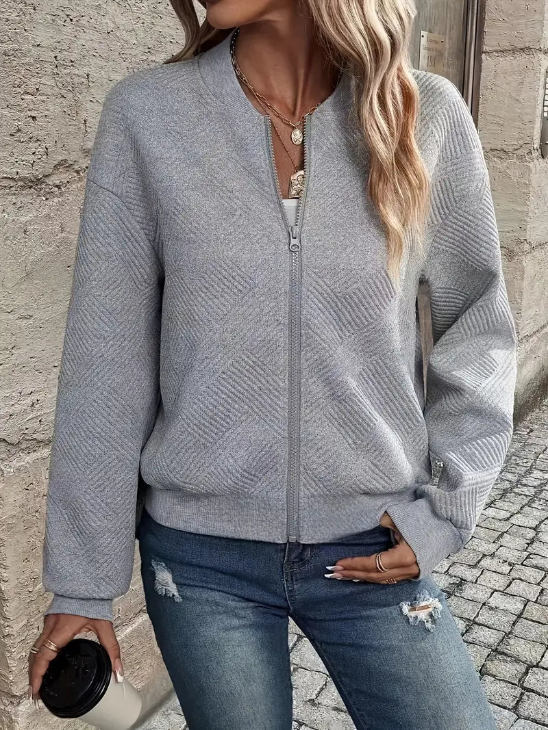 Dame Cardigan med Lynlås