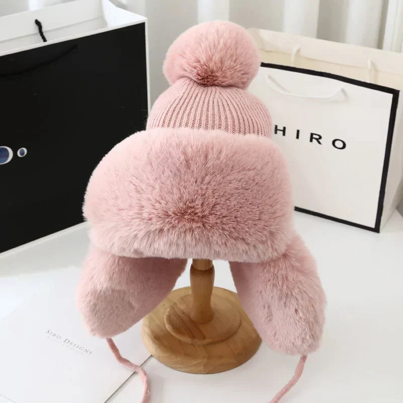 Dame Vandafvisende Vinterhue med Øreklapper