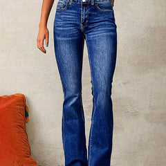Dame Højtaljede Jeans med Vide Ben