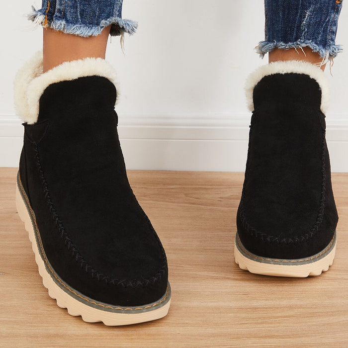 Dame Slip-On Støvletter med Plateau
