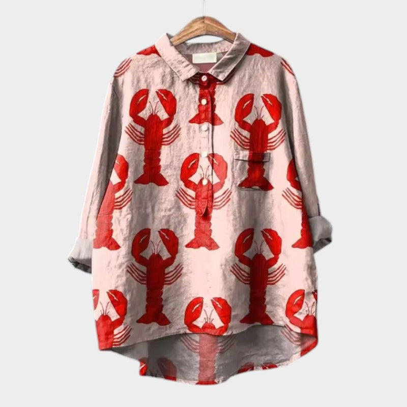 Dame Bluse med Dyremotiv og Grafiske Tryk