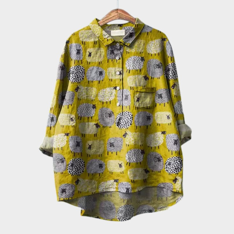 Dame Bluse med Dyremotiv og Grafiske Tryk